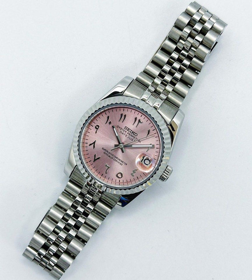 Datejust Steel Pink Mod (Arabic)
