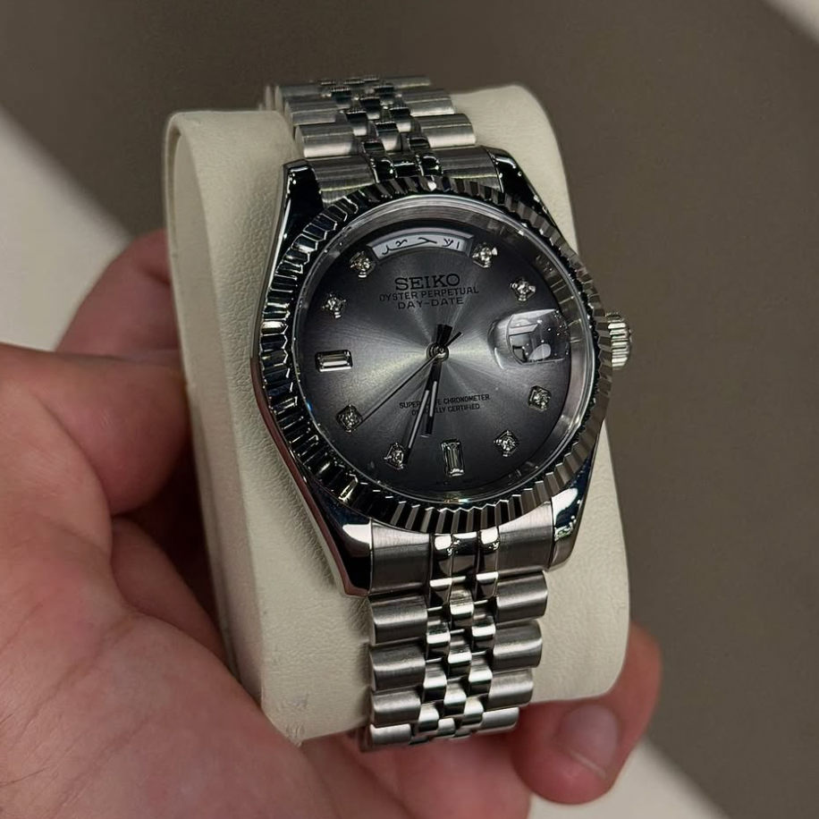 DayDate Dark Grey Mod (Diamond Indices)