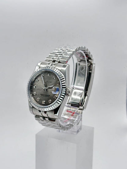 Datejust Steel Pearl Mod (Diamond Indices)