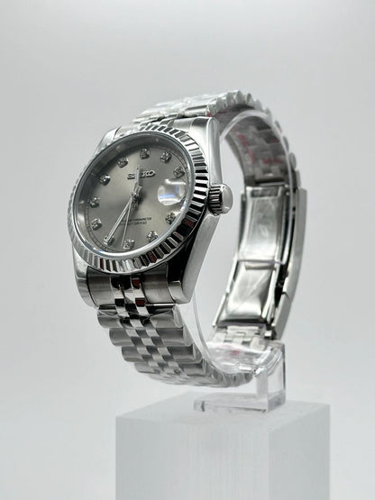 Datejust Steel Pearl Mod (Diamond Indices)