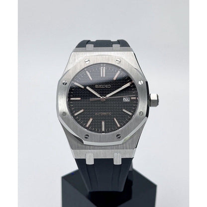 Royal Oak Steel Black Mod (Rubber Strap)