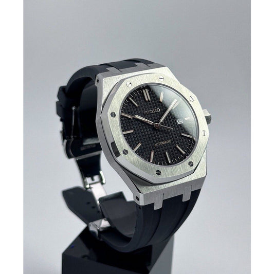Royal Oak Steel Black Mod (Rubber Strap)