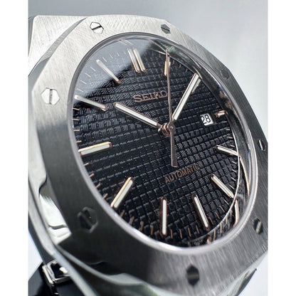 Royal Oak Steel Black Mod (Rubber Strap)