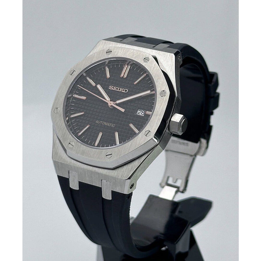 Royal Oak Steel Black Mod (Rubber Strap)