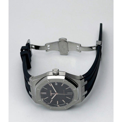 Royal Oak Steel Black Mod (Rubber Strap)