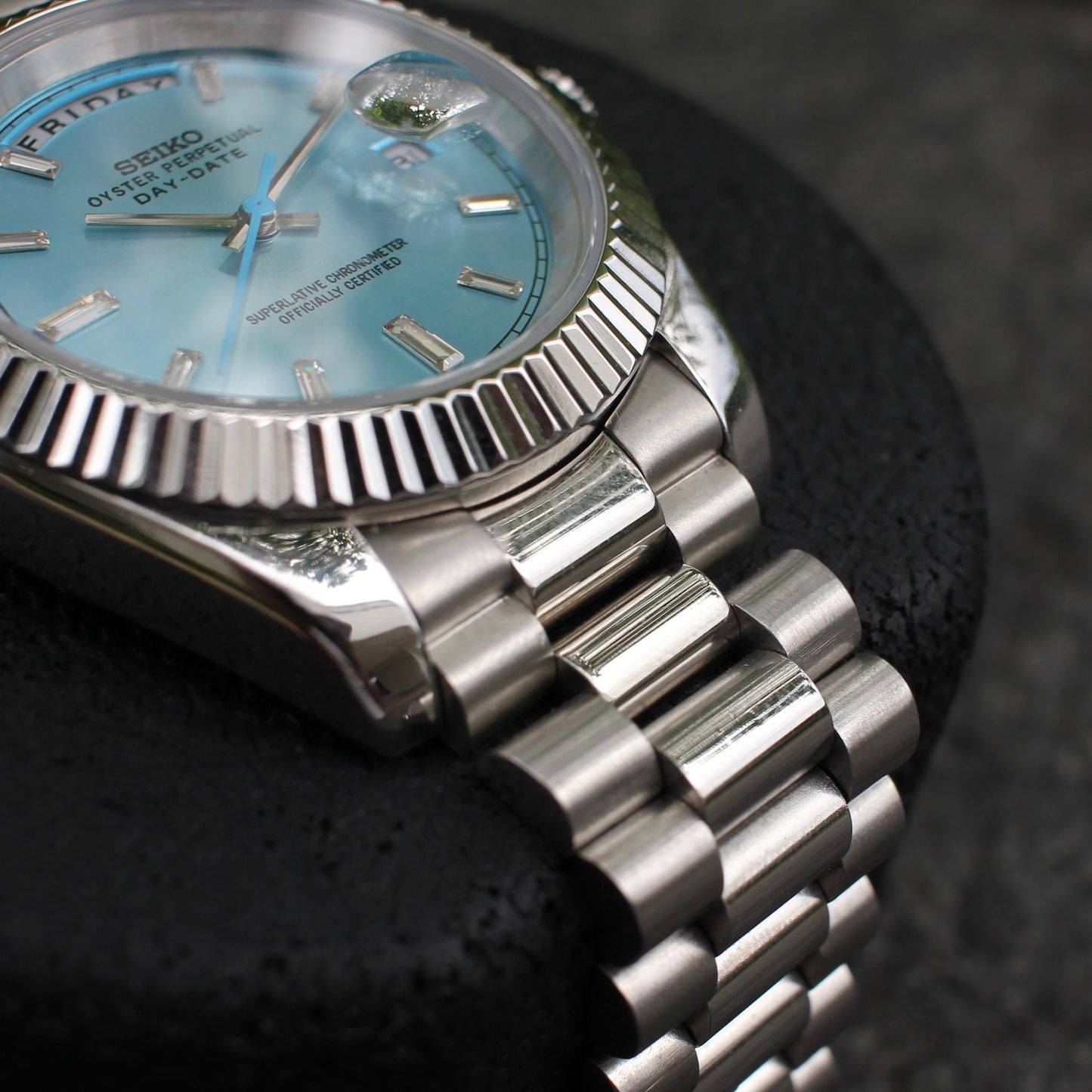 DayDate Ice Blue Mod (Diamond Indices)