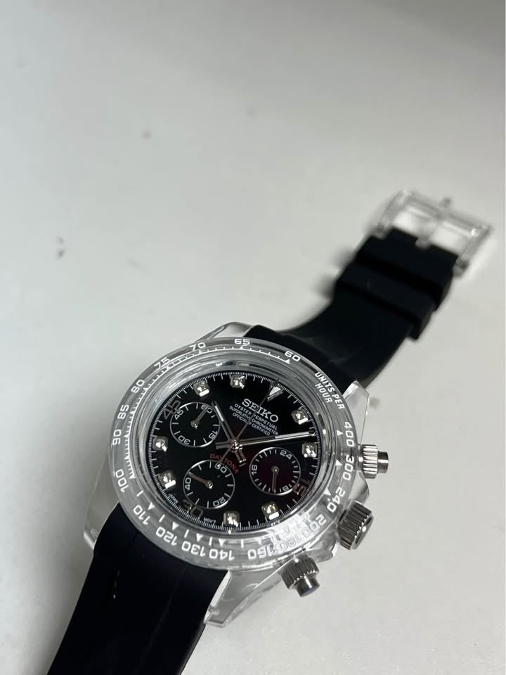 Daytona Clear Bezel Mod (Diamond Indices)