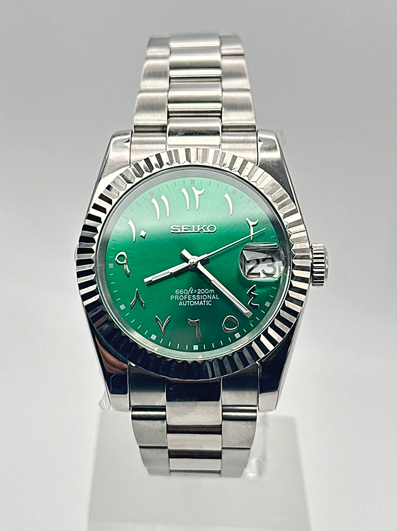 Datejust Steel Green Oyster Mod (Arabic)