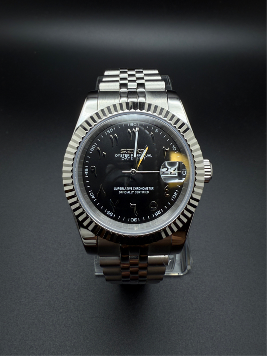Datejust Steel Black Mod (Arabic)