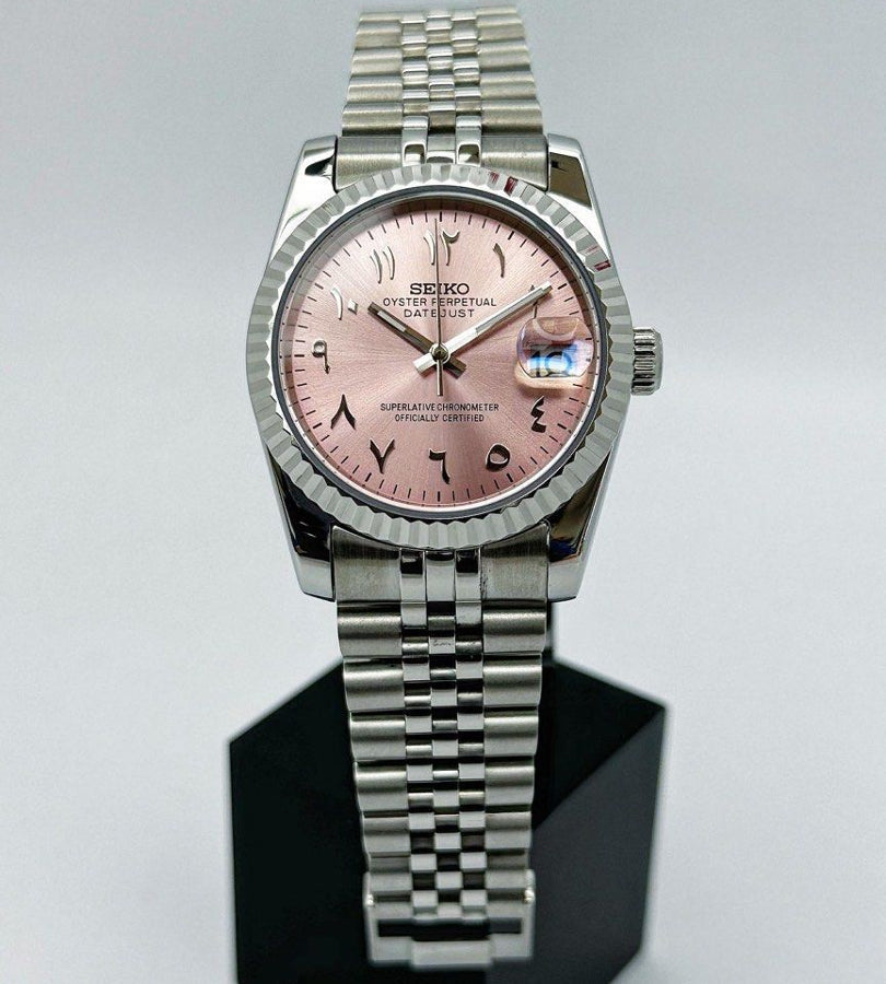 Datejust Steel Pink Mod (Arabic)