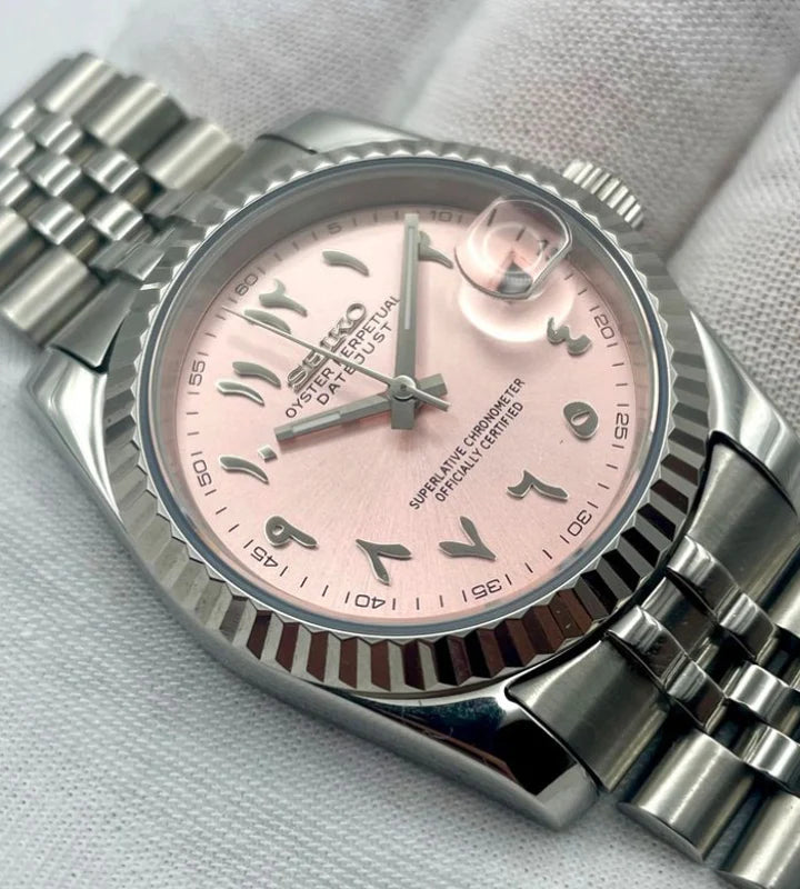 Datejust Steel Pink Mod (Arabic)