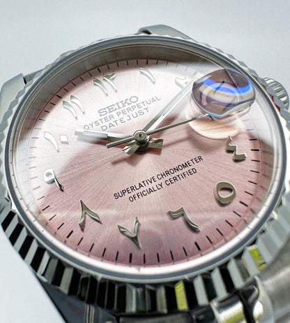 Datejust Steel Pink Mod (Arabic)