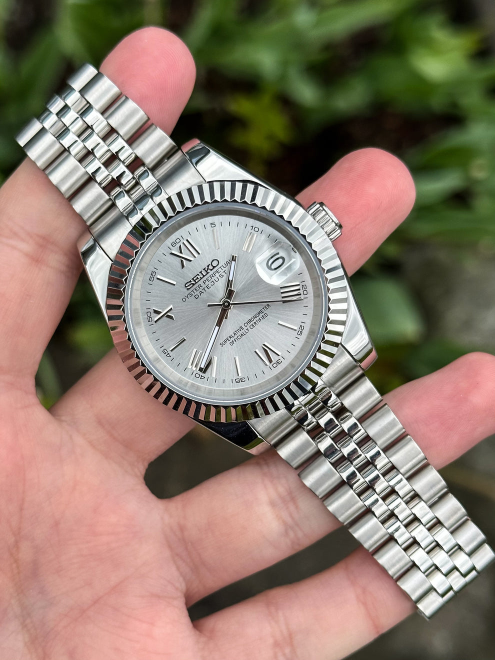 Datejust White Roman Mod