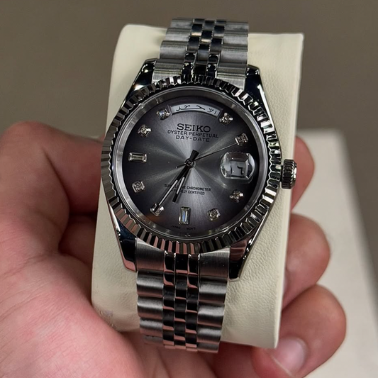 DayDate Dark Grey Mod (Diamond Indices)