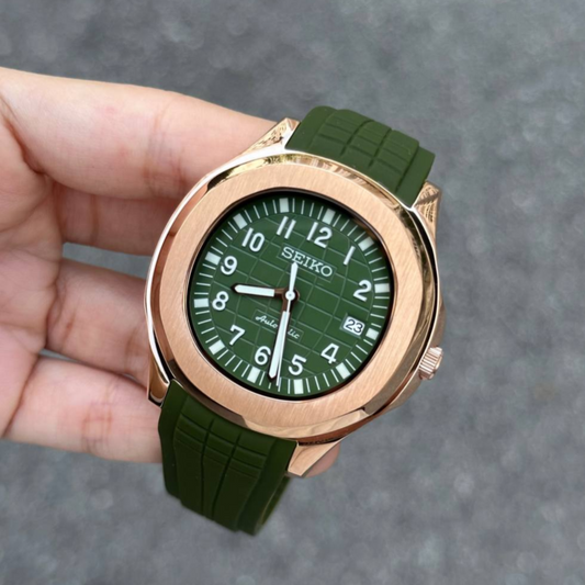 Aquanaut Green Rose Gold Mod