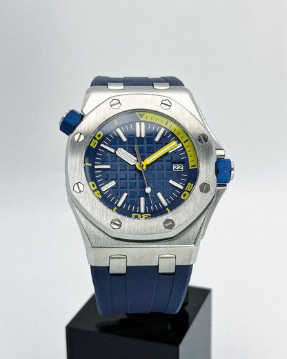Royal Oak Yellow Blue Diver Mod (Rubber Strap)