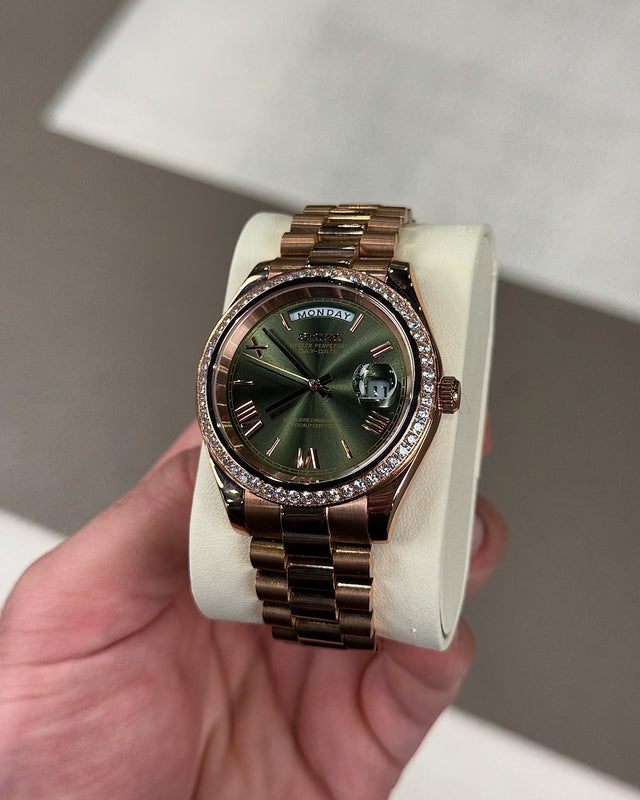 DayDate Roman Rose Garden Mod (Diamond Bezel)