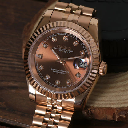 Datejust Rose Pearl Mod (Diamond Indices)